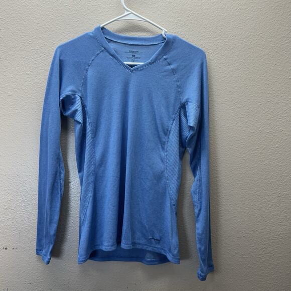 PATAGONIA Women's Blue Performance Base Layer Capilene Long Sleeve Top Small - Picture 1 of 4